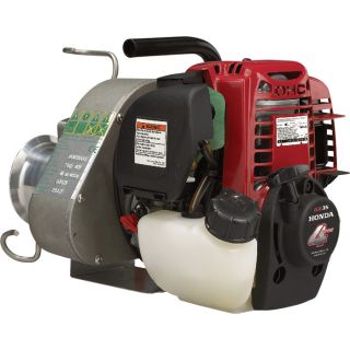Portable Gas-Powered Capstan Winch — 35cc Honda Engine, 1,550-Lb. Line Pull, Model# PCW3000  Gas Powered Winches