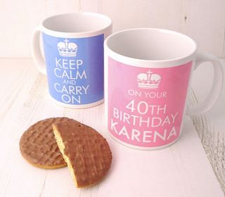keep calm and carry on on your birthday mug by tailored chocolates and gifts