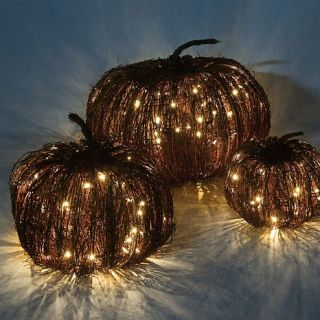 Grandin Road Grapevine Pumpkin   17" x 17"