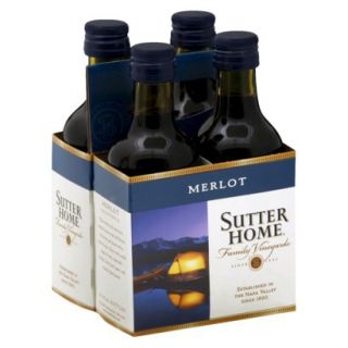 Sutter Home Merlot Wine 187 ml, 4 pk