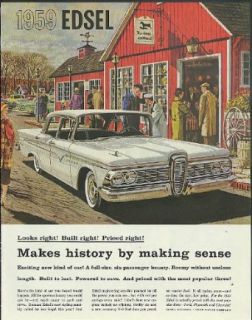 Looks right Built right Priced right Edsel Ranger 4 door sedan ad 1959 Entertainment Collectibles