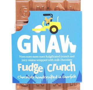 fudge crunch milk chocolate bar by lisa angel homeware and gifts