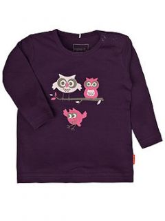 arabel owl purple long sleeve t shirt by ben & lola