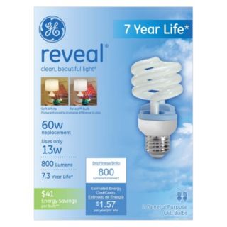 GE Reveal Spiral CFL Bulbs