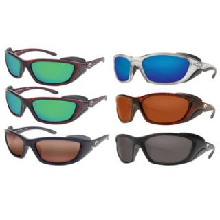 Costa Del Mar Man O War Sunglasses   Black Frame with Blue Mirror 400G Lens 411009