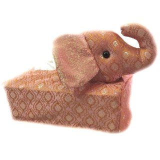 FUN & COOL THAI SILK ELEPHANT TISSUE BOX COVER (STANDARD SIZE) FOR YOUR SITTIN ROOM CONSIDER AS GOOD ITEM FOR YOUR DECORATION  Tissue Holders  