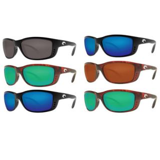 Costa Del Mar Zane Sunglasses   Matte Black Frame with Blue Mirror 400G Lens 436738