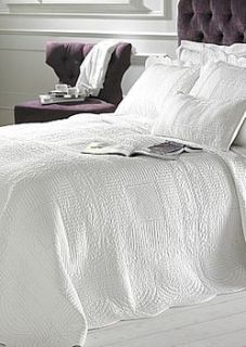 winter white jacquard double king quilt by coast and country interiors