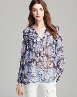 Joie Top   Martine C Watercolor Floral Crinkle's