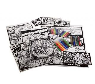 Vivid Velvet 45 Piece Velvety Art Coloring Kit —