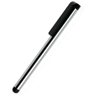 Stylus Soft Touch Pen for Pandigital Novel 7 E book Reader Tablet E reader PC Touch Screen Lcd Silver Metal Black Rubber Shirt Clip Cell Phones & Accessories