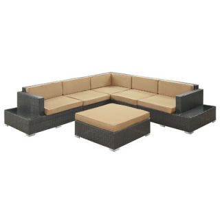 Modway Secret Harbour 6 Piece Sectional Deep Seating Group with