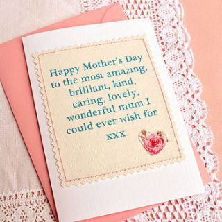 'amazing mum' handmade mothers day card by jenny arnott cards & gifts