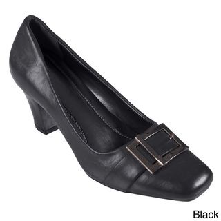 Journee Collection Women's 'CARY 11' Faux Leather Buckle Detail Loafer Journee Collection Loafers