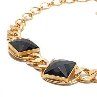Daniela Swaebe Fashion Jewelry "Verve" Crystal Station 20" Link Necklace