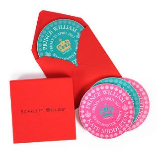 the royal wedding limited edition coasters by scarlett willow ltd