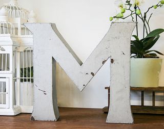 vintage metal letter m by bonnie and bell