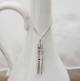 silver or gold vintage inspired peg pendant by katie mullally