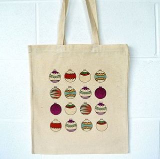 christmas bauble bag by above the railway