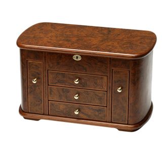 Burl Wood Pattern Jewelry Collection Box Wood Boxes