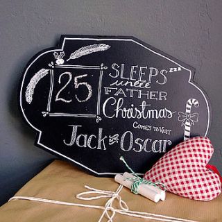 countdown to christmas chalkboard by the little posy print company