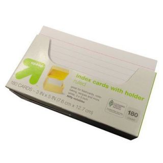180 Ct. up & up Index Cards with Holder   3x5