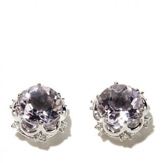 Victoria Wieck 2.1ct Pink Amethyst and White Topaz Earrings