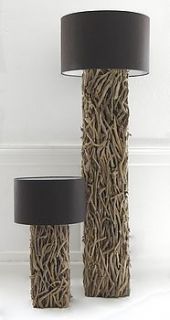 driftwood tower lamp by karen miller @ devon driftwood designs