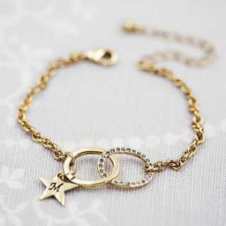 personalised charm infinity bracelet by j&s jewellery