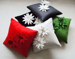 lily felt flower cushion by isolyn