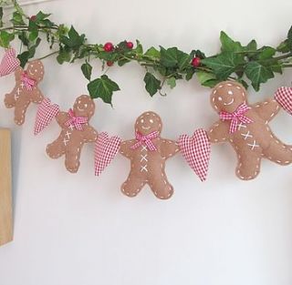 felt gingerbread man garland by cherish