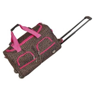Rockland 22 Rolling Duffle Bag   Pink Leopard