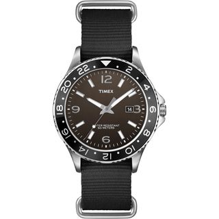 Timex Men's T2P034 Fashion Ameritus Sport Black Dial, Black Nylon Slip Thru Strap Watch Timex Men's Timex Watches