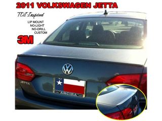 Unpainted 2011 2012 Volkswagen Jetta Lip Spoiler TDI Custom Style