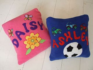 personalised name cushions by pretty wonderful
