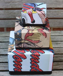 comic book hero origami box by identity papers