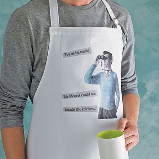 'save water drink beer' apron by catherine colebrook