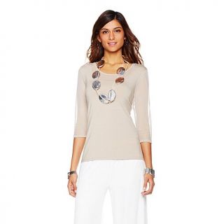 MarlaWynne Mesh Illusion Stretch Knit Top