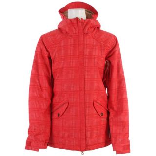 686 Reserved Luster Insulated Snowboard Jacket Watermelon Heather Plaid   Womens 2014