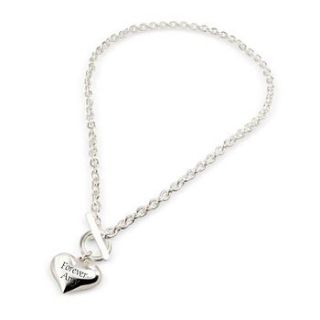 engravable heart sterling silver necklace by lovethelinks