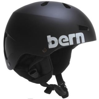 Bern Macon Thin Shell w/ 8Tracks Audio Snowboard Helmet Matte Black 2014