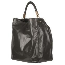 Yves Saint Laurent 'Roady' Grey Patent Leather Hobo Bag Yves Saint Laurent Designer Handbags