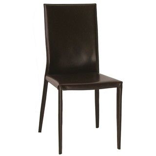Brown Leather Side Chair (Set of 2) Dining Chairs