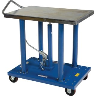 Vestil Manual Hydraulic Post Table — 2000-Lb. Capacity, Model# HT-20-2436A  Hydraulic Lift Tables   Carts