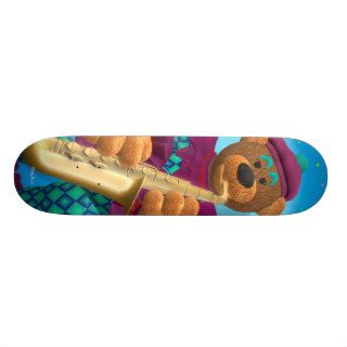 Dinky Bears Clown with Saxophone Skate Boards