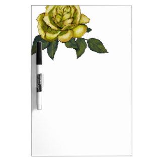 Yellow Rose Color Pencil Drawing Flower Dry Erase Board