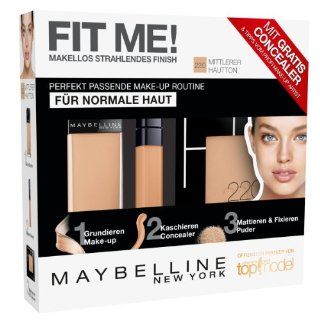 Maybelline Fit Me Set fr normale Haut, Nuance 220, natural beige Parfümerie & Kosmetik