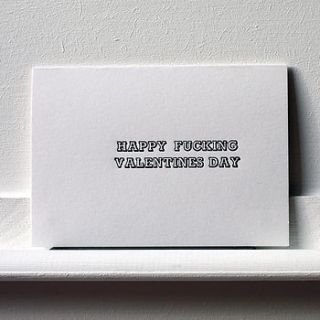 happy valentines profanity humour card by do you punctuate?