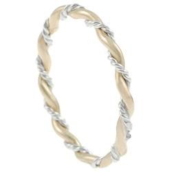 Tressa Sterling Silver and Goldfill Twist Ring Tressa Gold Overlay Rings