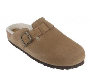 White Mountain Suede Intertwining Strap ComfortClogs —